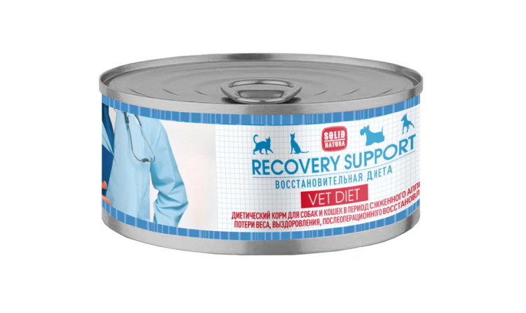 Solid Natura Vet Recovery support Консервы лечебные для кошек и собак в период восстановления 100 г
