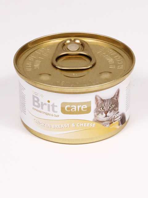 Brit (Брит) Care Chicken Breast & Cheese - Корм для кошек с Куриной грудкой и сыром. (Банка)