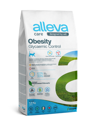 Alleva Care (Аллева Кэр) Obesity control Сухой лечебный корм для кошек при ожирении 1,5 кг