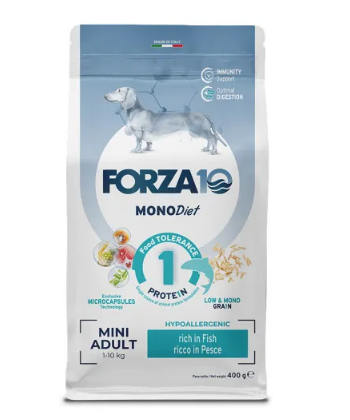 Forza10 MonoDiet Adult Mini Pesce Сухой корм для взрослых собак мелких пород с рыбой 400 г