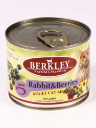 Berkley (Беркли) - Корм для кошек №5 c Кроликом и Лесными ягодами