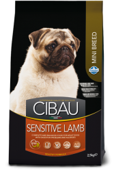 Cibau (Чибау) Mini Sensitive Сухой корм для взрослых собак мелких пород с чувствительным пищеварением с ягненком 2,5 кг