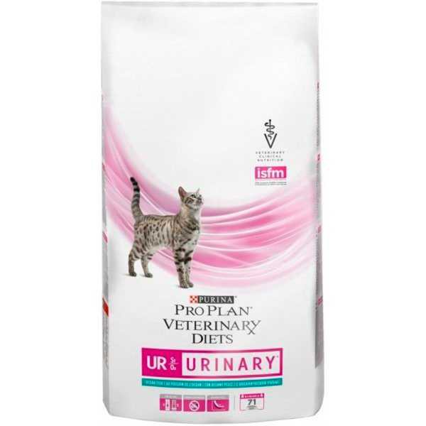 Purina Pro Plan (Пурина Про План) VD UR Сухой лечебный корм для кошек при мочекаменной болезни МКБ с океанической рыбой 1,5 кг