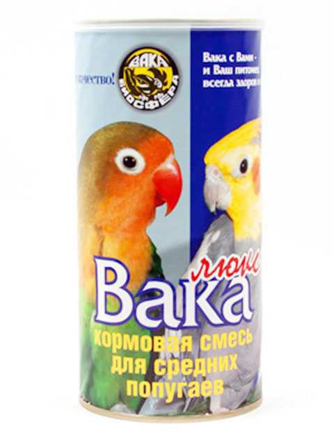 Вака Люкс - Корм для Средних попугаев (банка)