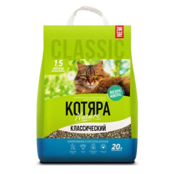 Котяра Наполнитель для кошачьего туалета комкующийся классический 8,4 кг 20 л