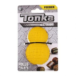 Tonka Игрушка для собак Дозатор для лакомств рифленый желтый 8,9 см