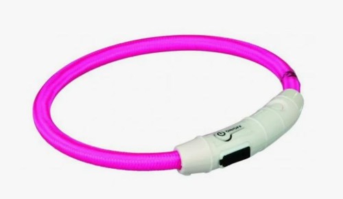 Ошейник светящийся для собак USB (6-ти расцветок) 30 см 