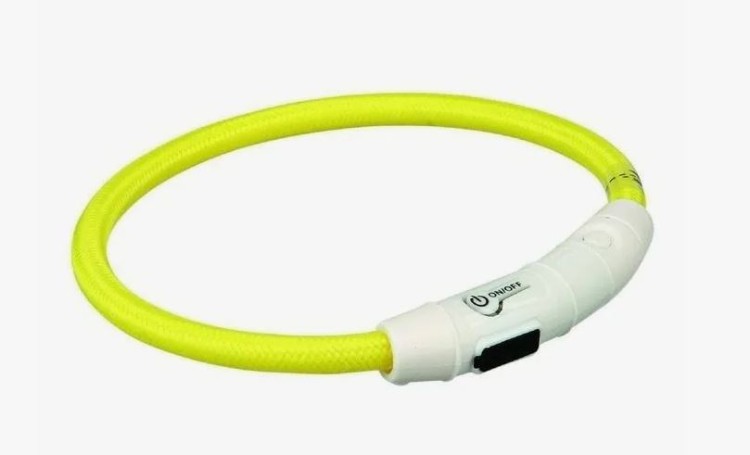 Ошейник светящийся для собак USB (6-ти расцветок) 30 см 