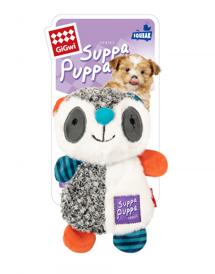 GIGWI (Гигви) Suppa Puppa Игрушка д/собак мягкая Енот с пищалкой