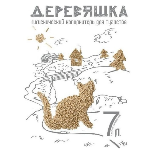Зверье мое Деревяшка наполнитель для кошачьего туалета 7 л 2,5 кг
