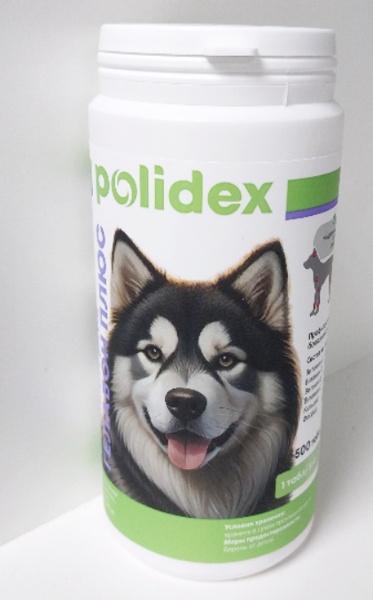 Polidex Gelabon plus (Полидекс Гелабон плюс) Витамины для собак для опорно-двигательного аппарата 500 табл