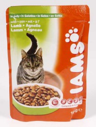 IAMS (Ямс) Adult - Корм для взрослых кошек с ягненком в желе. (Пауч)