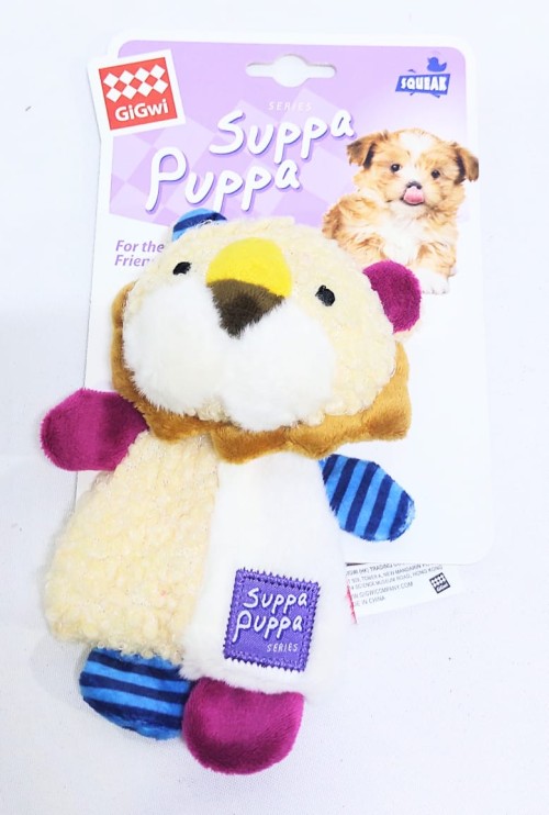 GIGWI (Гигви) Suppa Puppa Игрушка д/собак мягкая Лев с пищалкой