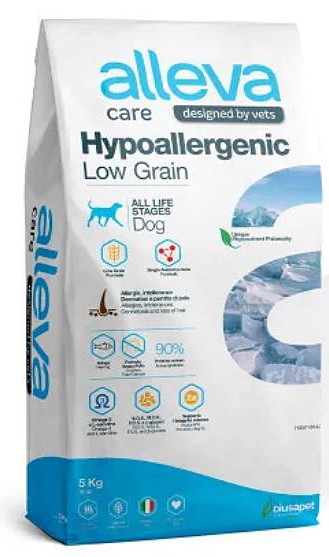 Alleva Care (Аллева Кэр) Hypoallergenic low grain Сухой лечебный низкозерновой корм для собак гипоаллергенный 5 кг