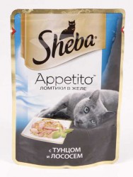 Sheba (Шеба) Appetito - Ломтики в желе с Тунцом и Лососем