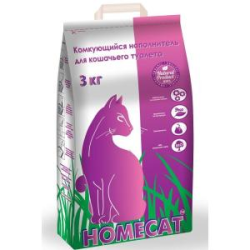 Homecat Наполнитель для кошачьего туалета комкующийся 3 кг