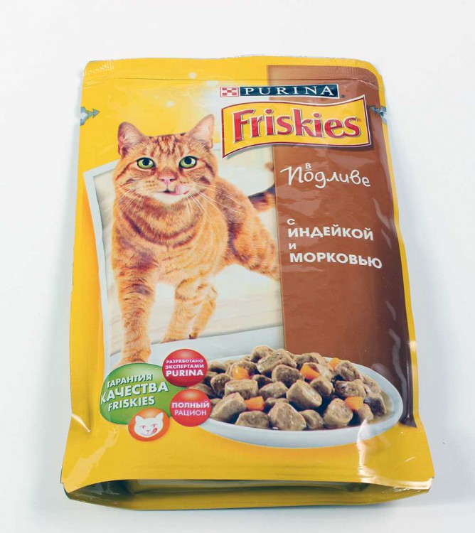 Friskies (Фрискис) Adult - Корм для кошек с Индейкой и Морковью в Подливе