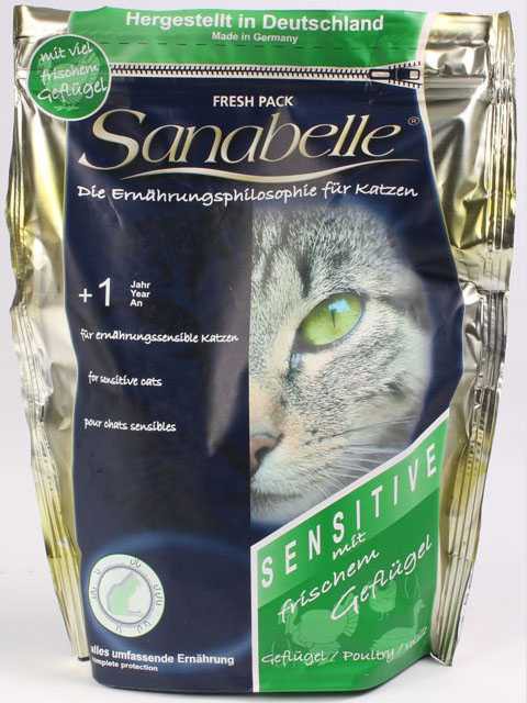 Sanabelle (Санабель) Sensitive - Сухой корм для кошек для чувствительного желудка с Птицей 10 кг