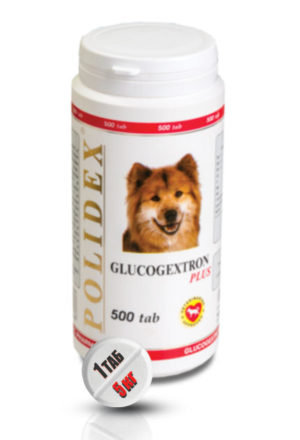Polidex Glucogextron plus (Полидекс Глюкогекстрон плюс) Витамины для собак 500 табл