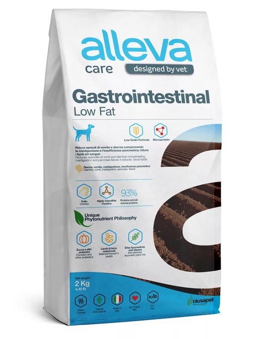 Alleva Care (Аллева Кэр) Gastrointestinal Low Fat Сухой лечебный корм для собак при болезнях ЖКТ с ниизким содержанием жира 2 кг