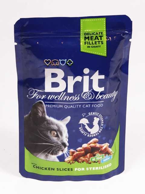 Brit Premium (Брит Премиум) Пауч для стерилизованных кошек с курицей 85 г 5 шт