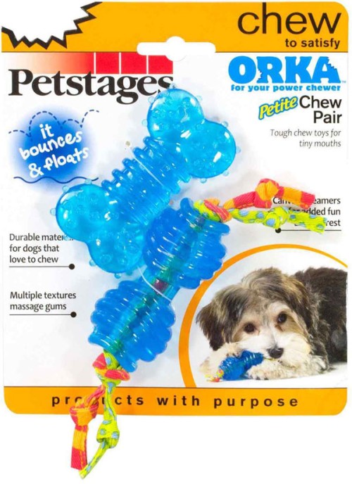 Petstages Orka MiniUltra - Игрушка для собак Набор &quot;Косточка + Гантель&quot;