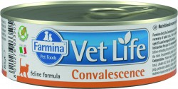 Farmina Vet Life CONVALESCENCE WET FOOD FELINE - Полнорационный диетический влажный корм для взрослых кошек в период выздоровления (банка 85 г.)
