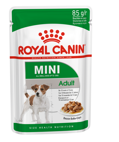Royal Canin (Роял Канин) Mini Adult - Корм для собак мелких размеров с 10 месяцев до 8 лет ПАУЧ 85 гр 12 шт