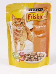 Friskies (Фрискис) Adult - Корм для кошек с Курицей в Подливе