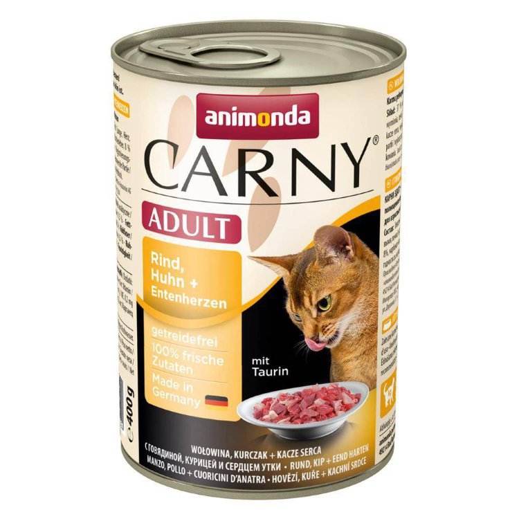 Animonda (Анимонда) Carny Adult - Корм для кошек с Курицей и Уткой. (Банка) 400 г