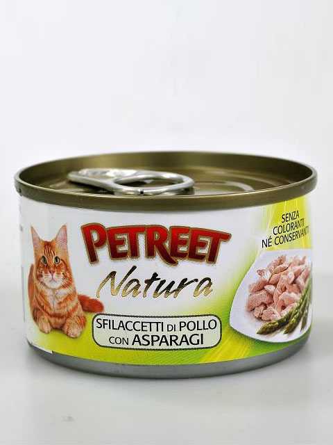Petreet (Петрит) - Корм для кошек с Куриной грудкой и Спаржей (Банка)