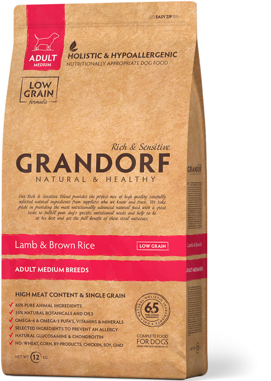 GRANDORF (Грандорф) All Breeds Adult Lamb/Rice Корм сух.ягненок,рис д/собак средних пород 1кг
