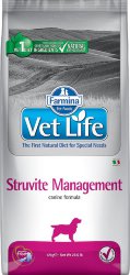 Farmina Vet Life (фармина Вет Лайф) Struvite Management Сухой лечебный корм для собак для снижения рецидивов мочекаменной болезни МКБ 12 кг