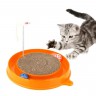 Игрушка для кошек "Когтеточка с мячиками и звуковой мышкой на пружинке"