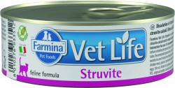 Farmina Vet Life Struvite WET FOOD FELINE - Полнорационный диетический влажный корм для кошек для лечения и профилактики рецидивов струвитного уролитиаза (банка 85 г.)