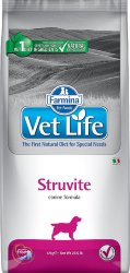 Farmina Vet Life (Фармина Вет Лайф) Struvite Сухой лечебный корм для собак при мочекаменной болезни МКБ для растворения струвитных камней 12 кг