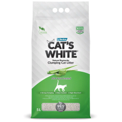 Cat's White Aloe Vera Наполнитель д/кошек комкующийся с ароматом алоэ вера 5л*4,3кг