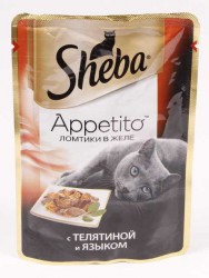 Sheba (Шеба) Appetito - Ломтики в желе с Телятиной и Языком