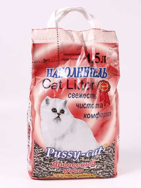 Pussy cat Наполнитель для кошачьего туалета древесный 4,5 л