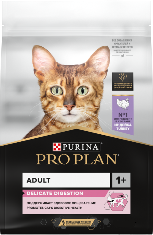 Pro Plan (ПроПлан) Delicate - Корм для кошек с чувствительной Кожей и Пищеварением с Индейкой 400 г