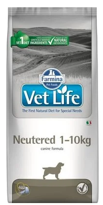 Farmina (Фармина) Vet Life Neutered Dog 1-10 кг - Сухой корм для стерилизованных собак, 10 кг
