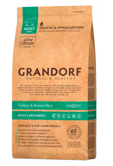 Grandorf turkey & Rice Adult Large Breeds сухой корм для собак крупных пород, индейка с рисом - 3 кг