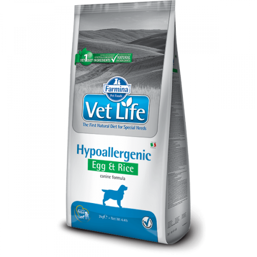 Farmina (Фармина) Vet Life Hypoallergenic Egg &amp; Rice Сухой лечебный гипоаллергенный корм для собак с яйцом и рисом 2 кг