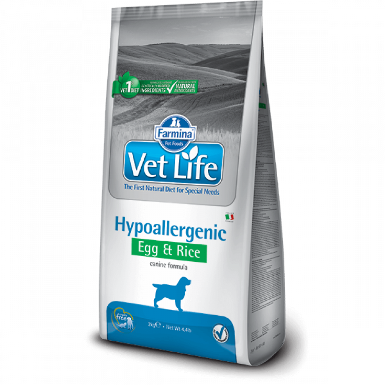 Farmina (Фармина) Vet Life Hypoallergenic EGG & RICE  -​ Гипоаллергенный сухой корм для собак, яйцо с рисом, 2 кг