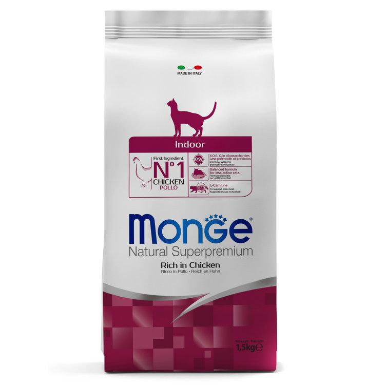 MONGE Cat Indoor Корм сух.д/домашних кошек 1,5кг