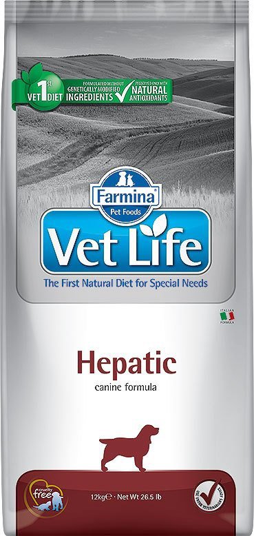 Farmina Vet Life (Фармина Вет Лайф) Hepatic ​Сухой лечебный корм для собак при заболеваниях печени 12 кг