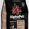 Alphapet сухой корм для взрослых кошек и котов с чувствительным пищеварением с ягненком 400 г