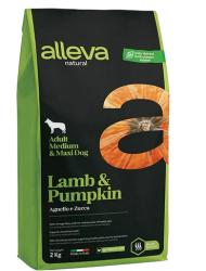 Alleva Natural (Аллева Натурал) Adult Medium/Maxi Сухой корм для собак средних и крупных пород с ягненком и тыквой 2 кг