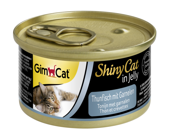 Gimcat (ДжимКэт) ShinyCat - Корм д/кошек с тунцом и креветками 70г