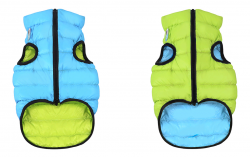 COLLAR AiryVest Lumi куртка д/собак двусторонняя светящаяся, салатово-голубая, размер XS 22